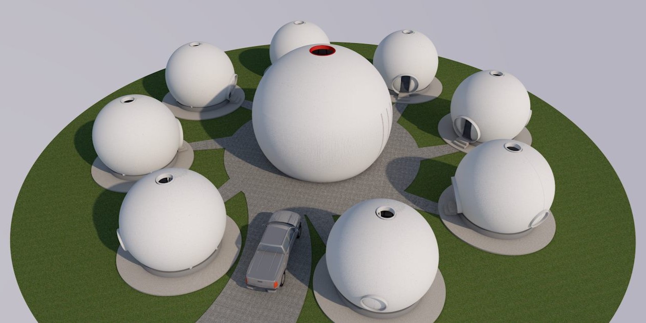 Разработка генплана участка для строительства домов-сфер